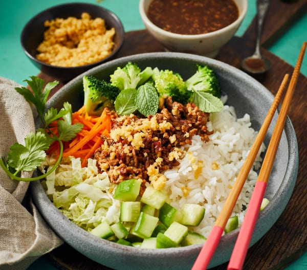 Hoisin Pork Bowl - Vietnamese Rice Bowl Thermomix® Recipe