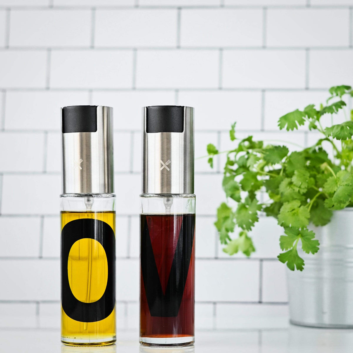Oil + Vinegar Salad Spray Set Refillable Spray Bottles