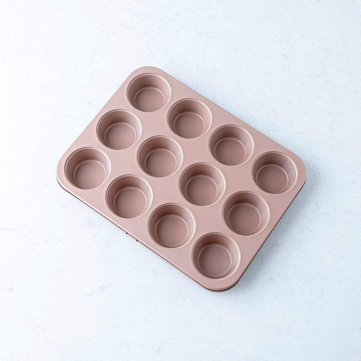 casaWare Muffin Pan - 12 Cup - Rose Gold