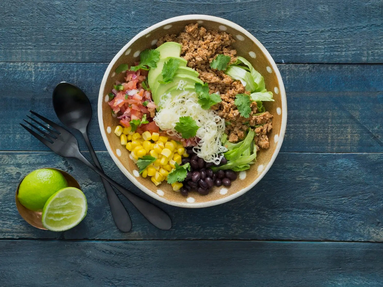 Quick turkey taco bowl