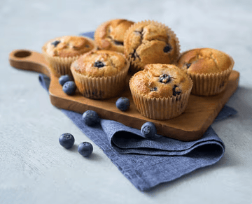 Almond and blueberry breakfast muffins