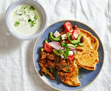 Chicken gyros with tzatziki