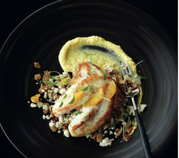 John Dory with cauliflower couscous and corn purée