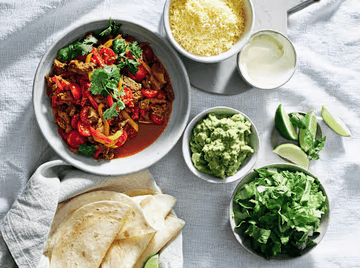 Lamb fajitas