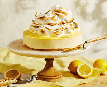 Lemon meringue ice-cream cake