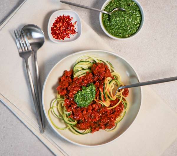 Lentil bolognese (Thermomix® Spiralizer, TM6)