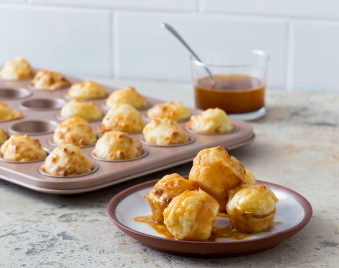 Mini cheese scones with savoury butter
