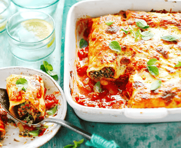 Mushroom and ricotta cannelloni (Diabetes)