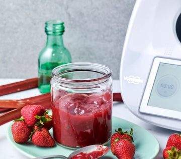 Rhubarb and vanilla strawberry jam