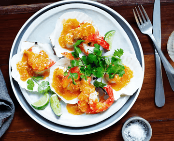 Scallops and prawns with XO butter