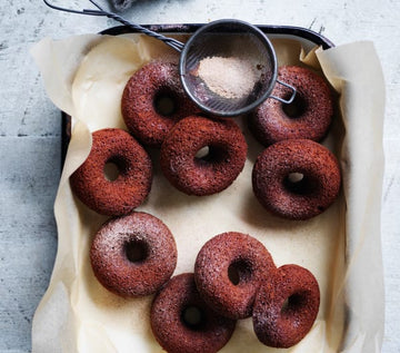 Spiced chocolate doughnuts