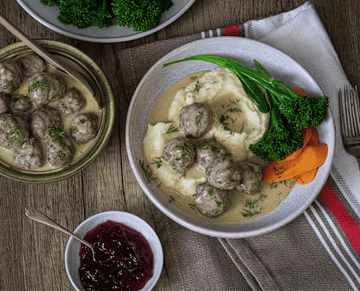 Swedish meatballs and mash