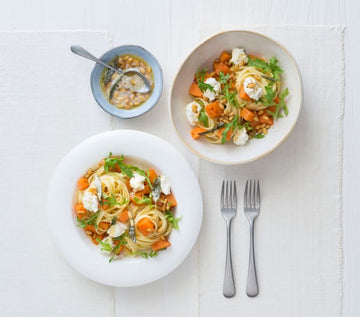 Sweet potato pasta with burnt sage butter