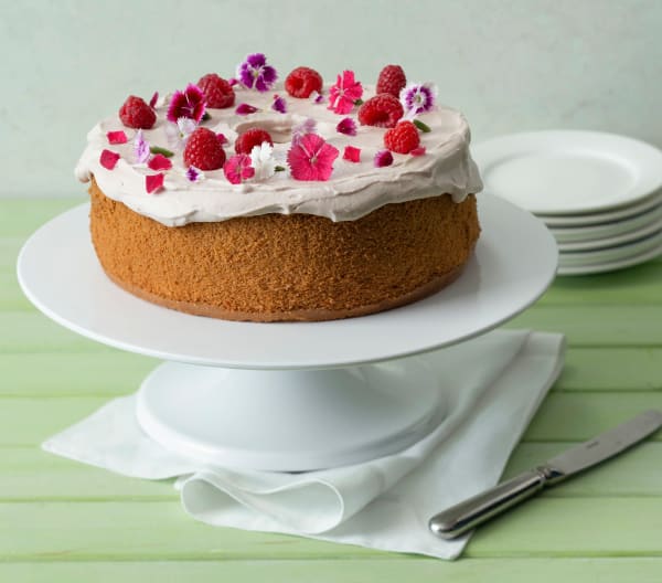 Raspberry chiffon cake