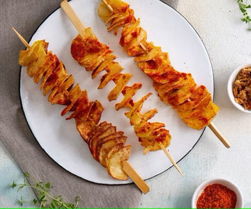 Spicy chips on a stick