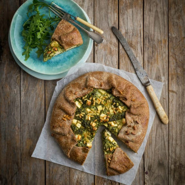 Spinach and feta galette
