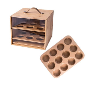 Thermomix-New-Zealand TheMix Shop Host Reward - Bamboo Cake Carrier + Rose Gold Muffin Tray Host Reward