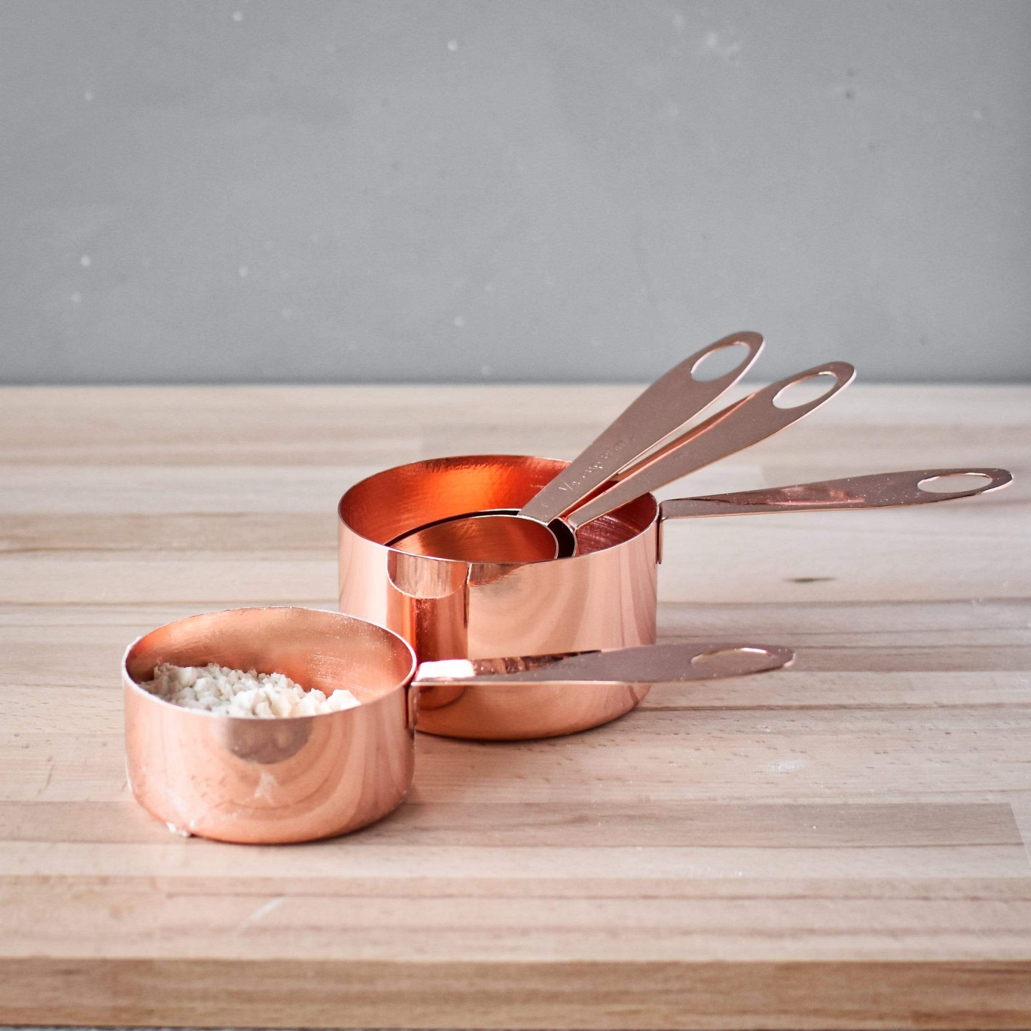 Thermomix-New-Zealand TheMix Shop Rose Gold Measuring Cups Bakeware